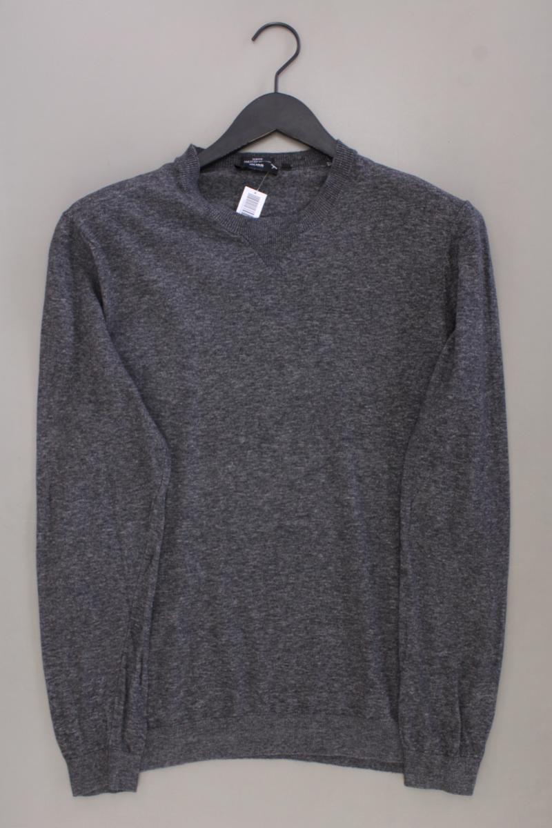 BOSS by Hugo Boss Feinstrickpullover für Herren Gr. XL grau aus Baumwolle