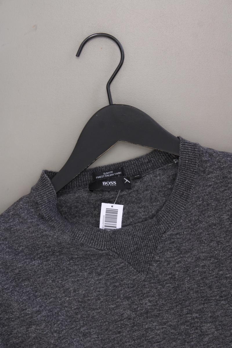 BOSS by Hugo Boss Feinstrickpullover für Herren Gr. XL grau aus Baumwolle