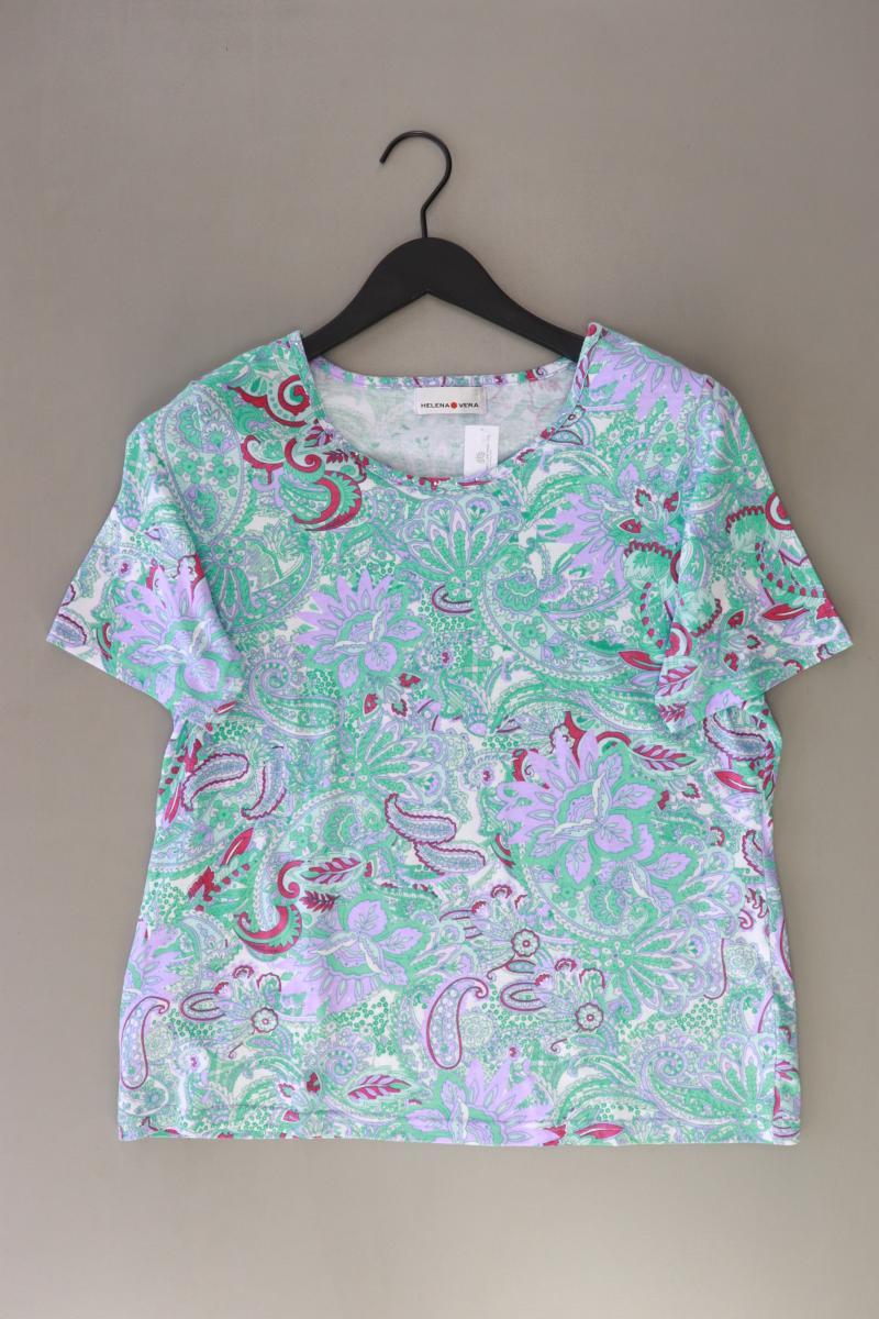 Helena Vera Printshirt Gr. 42 mit Paisleymuster Kurzarm grün aus Polyester