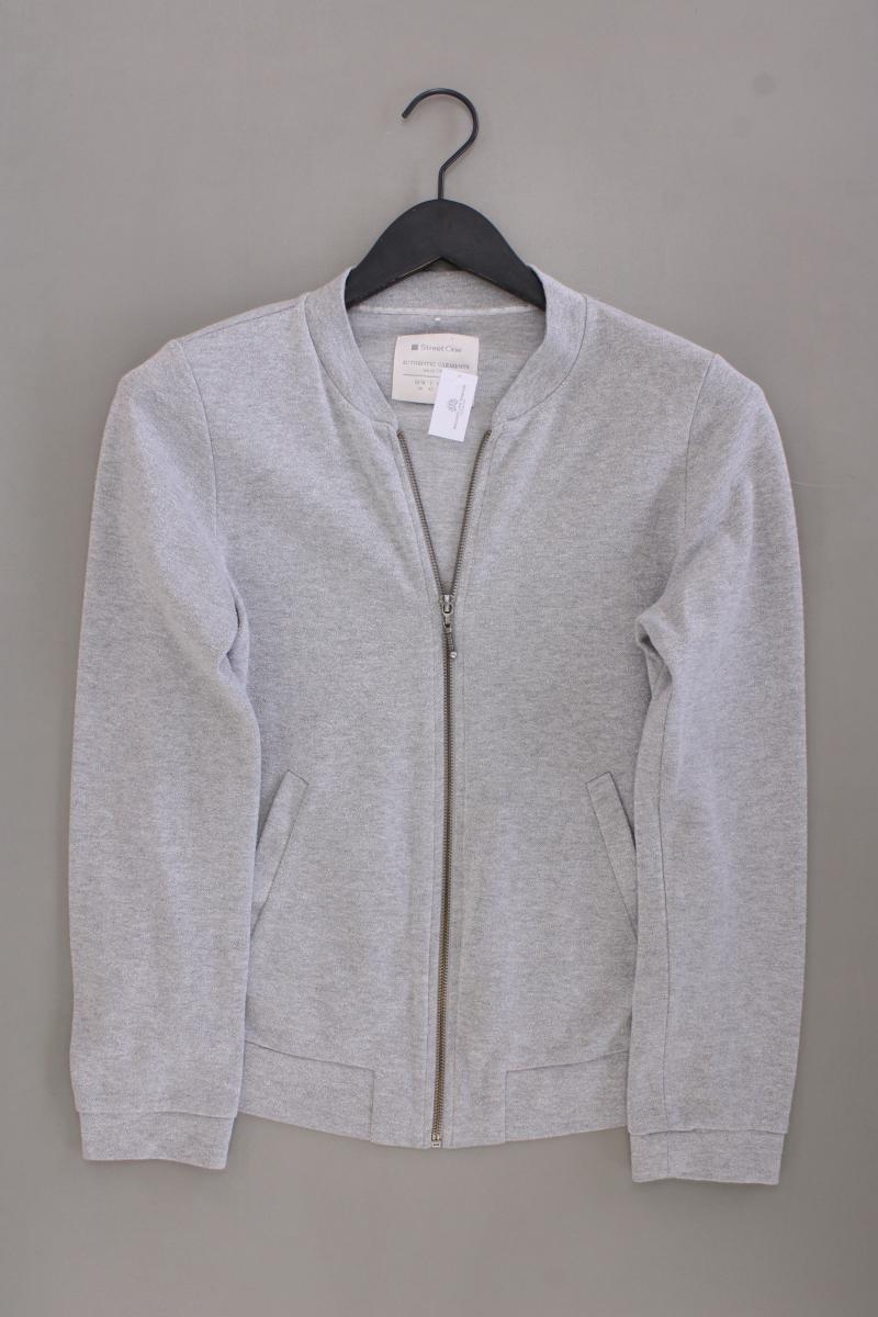 Street One Strickjacke Gr. 38 Langarm silber