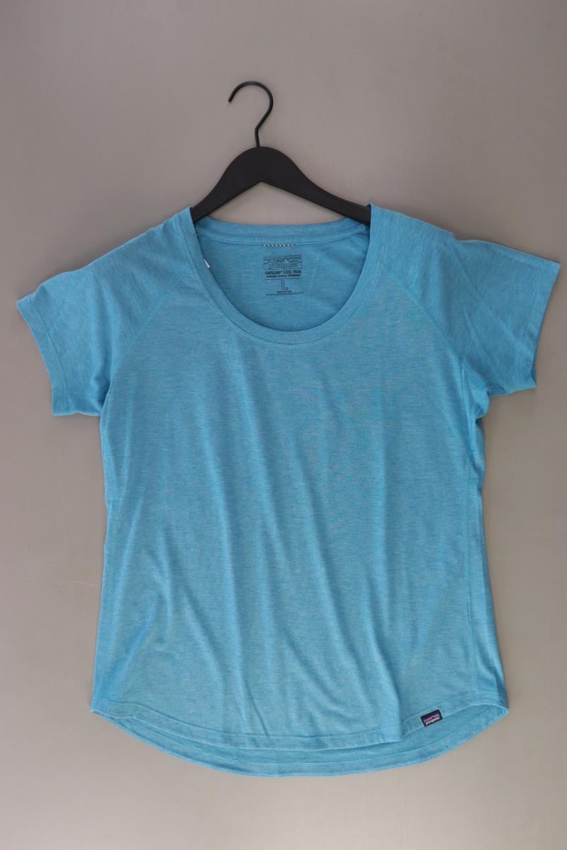 Patagonia T-Shirt Gr. L Kurzarm blau aus Baumwolle
