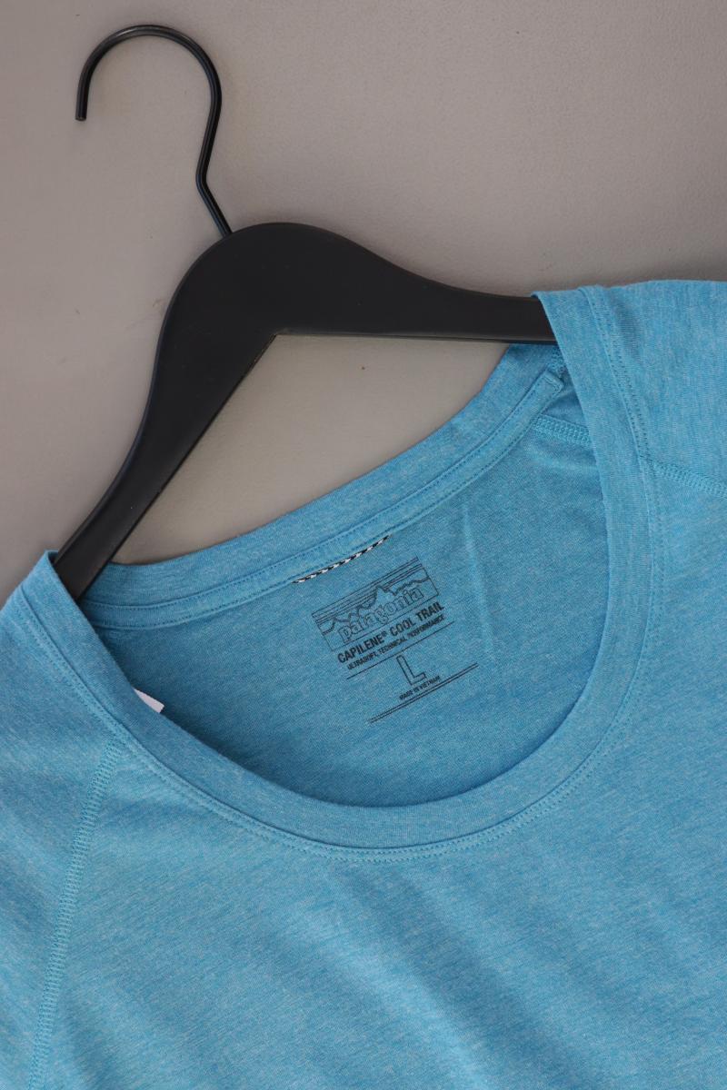 Patagonia T-Shirt Gr. L Kurzarm blau aus Baumwolle