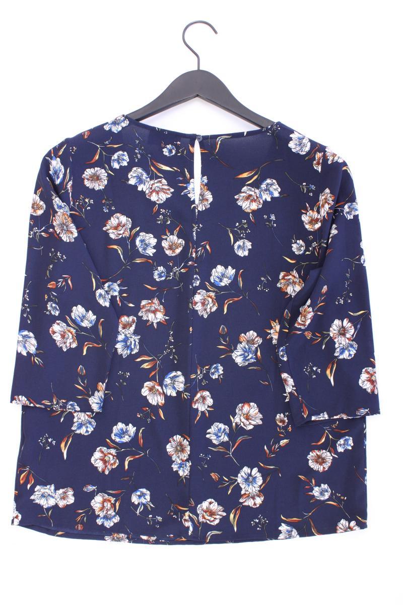 Only Classic Bluse Gr. 40 mit Blumenmuster 3/4 Ärmel blau aus Polyester