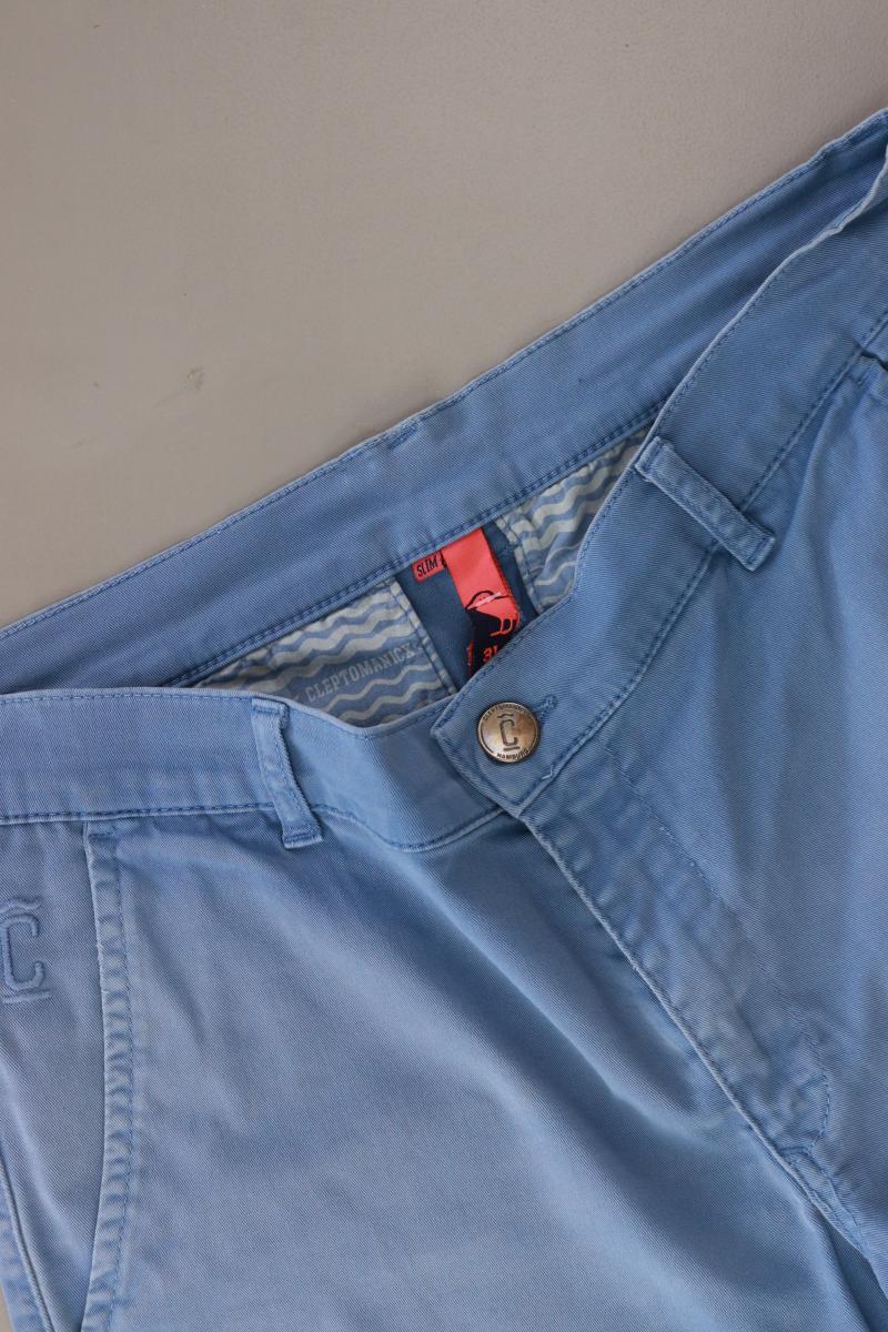 Cleptomanicx Chino Shorts für Herren Gr. W31 blau aus Baumwolle