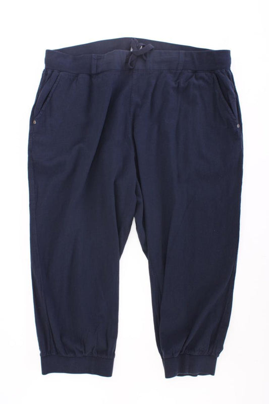 Kaffe 7/8 Hose Gr. 50 blau aus Baumwolle