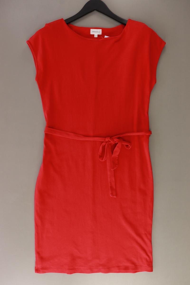 Armedangels Kurzarmkleid Gr. M mit Gürtel rot aus Baumwolle
