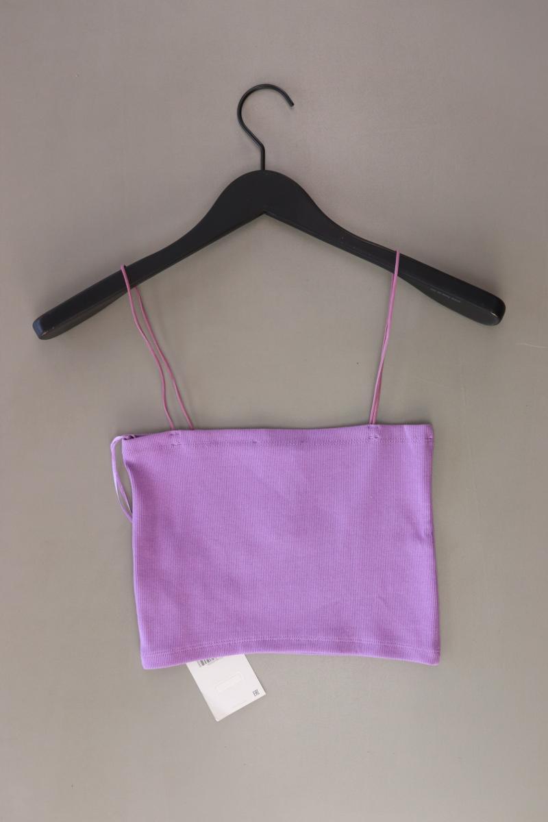 Zara Crop Top Gr. L neu mit Etikett lila aus Baumwolle