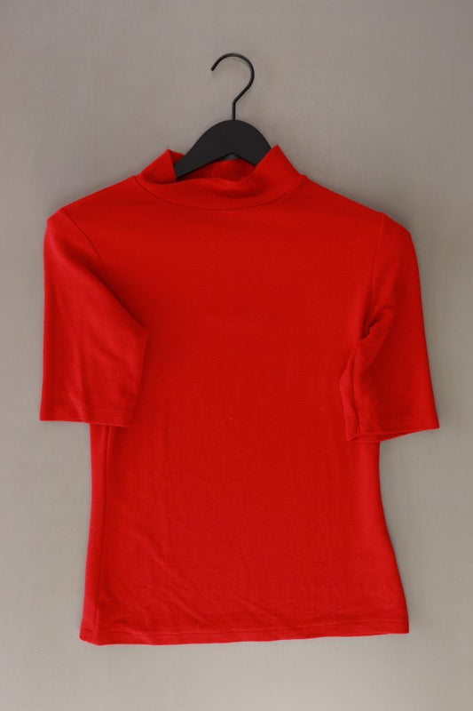 One more story T-Shirt Gr. 36 Kurzarm rot aus Viskose