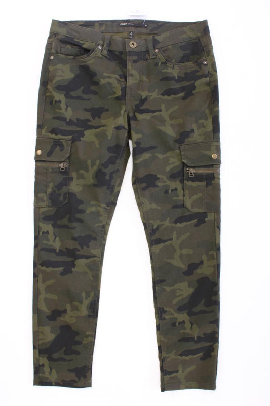 Only Cargohose Gr. 36/L32 camouflage olivgrün aus Baumwolle