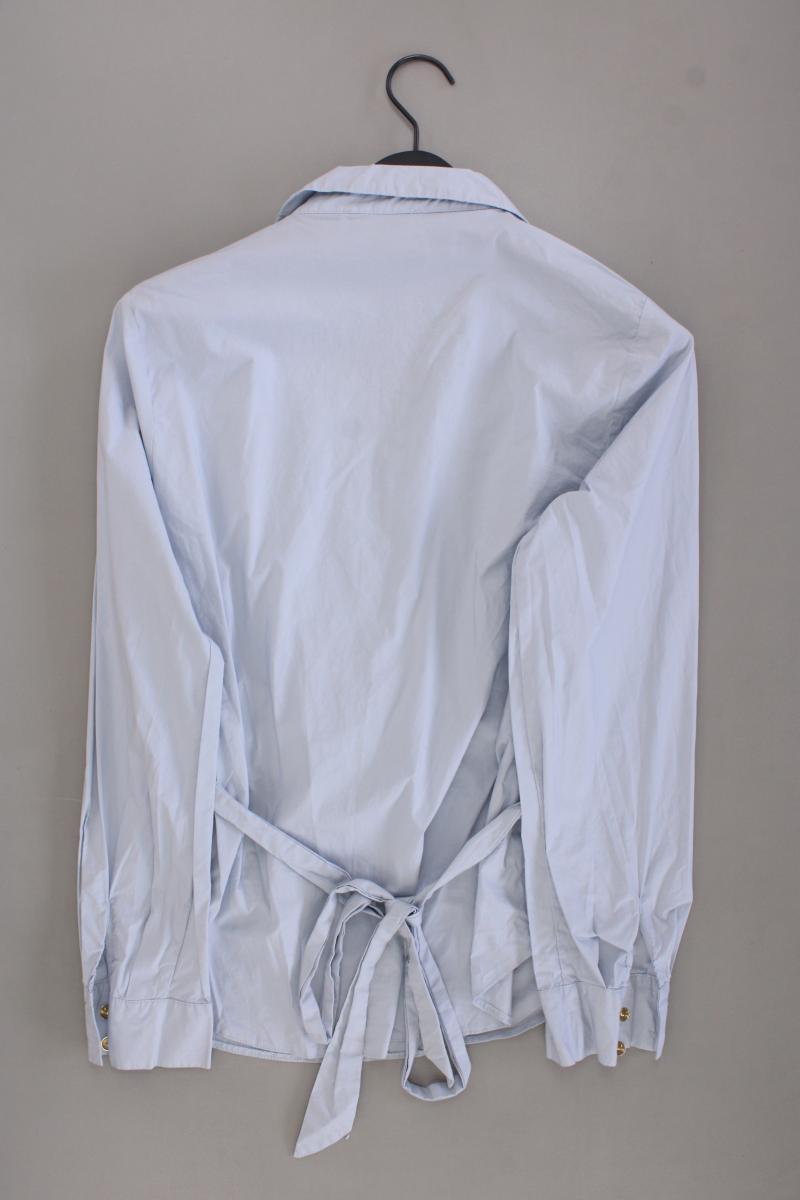 Closet. Langarmbluse Gr. UK 14 (M) blau aus Baumwolle