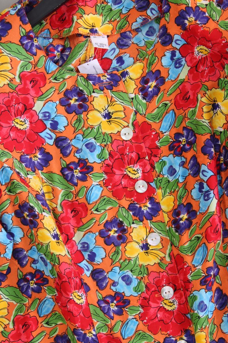 Vintage Kleid  Gr. Kurzgröße 20 mit Blumenmuster Kurzarm mehrfarbig