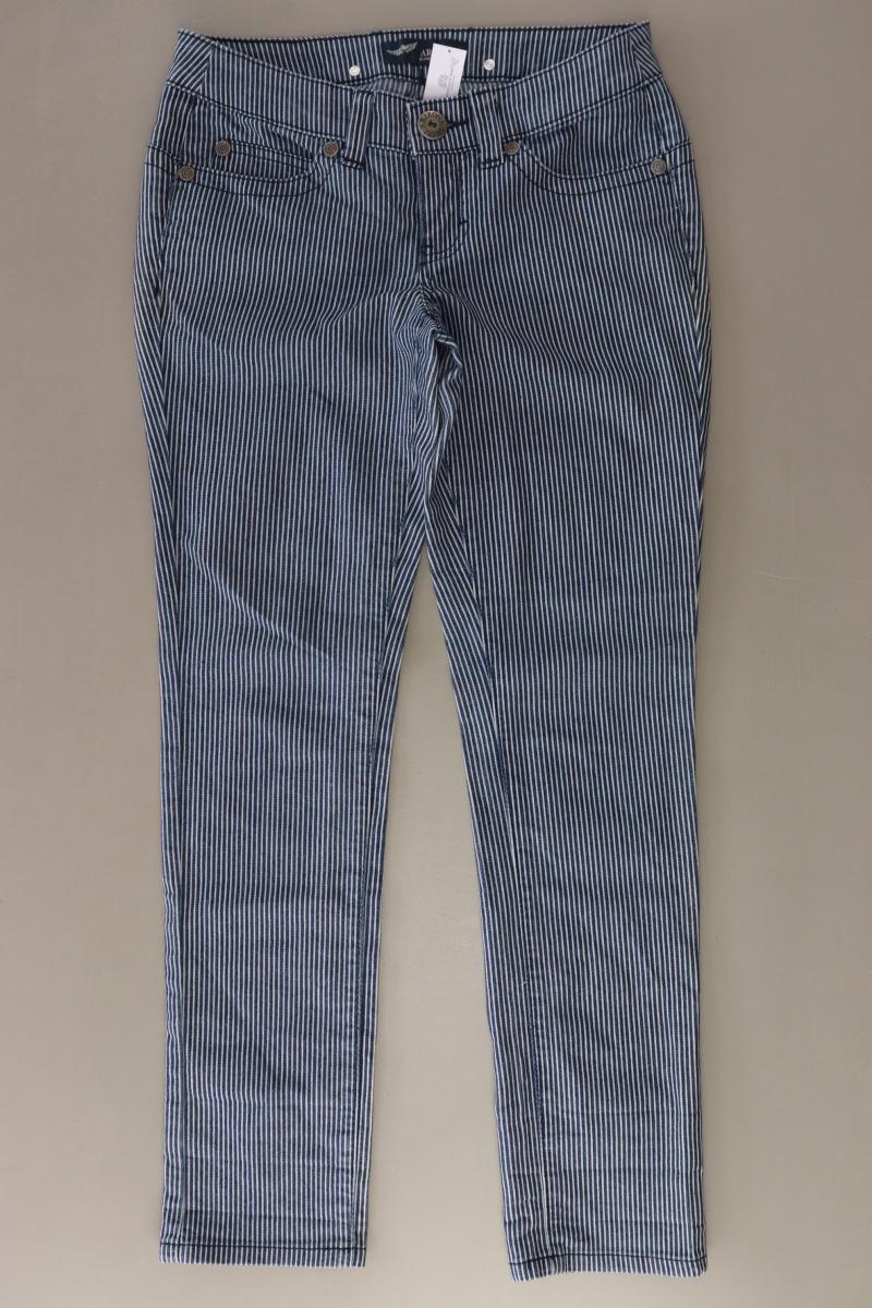 Arizona Straight Jeans Gr. Kurzgröße 18 gestreift blau aus Baumwolle