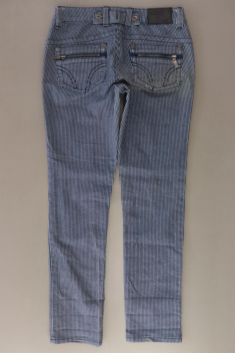 Arizona Straight Jeans Gr. Kurzgröße 18 gestreift blau aus Baumwolle