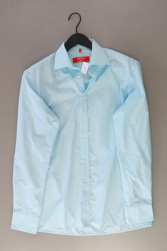 Eterna Langarmhemd für Herren Gr. Hemdgröße 39 blau aus Baumwolle