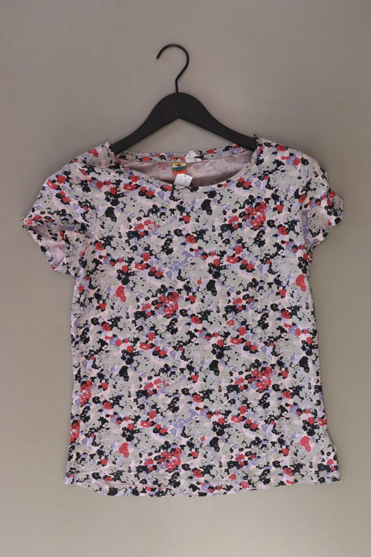 QS by s.Oliver Printshirt Gr. L mit Blumenmuster Kurzarm rosa aus Baumwolle