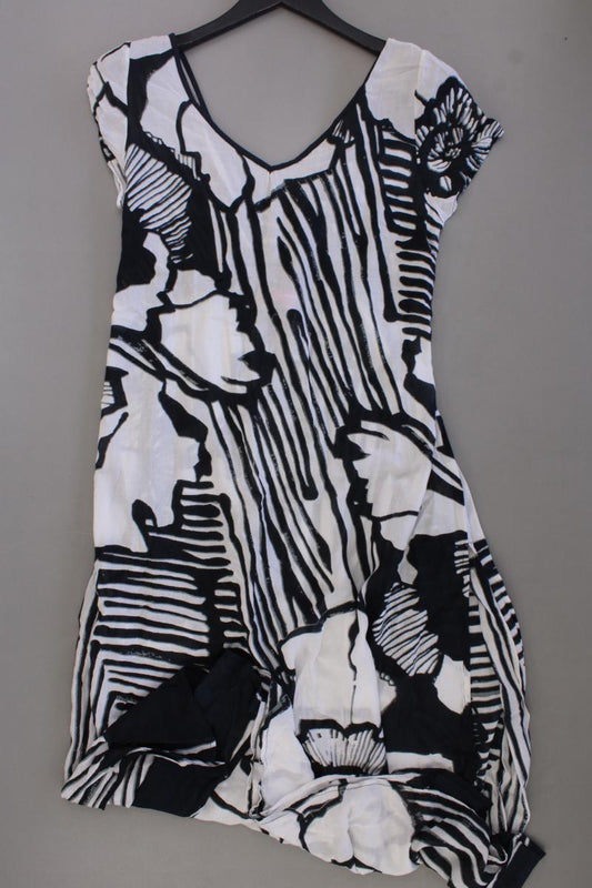 Miraclesuit Maxikleid Gr. M mit Blumenmuster Kurzarm weiß aus Viskose