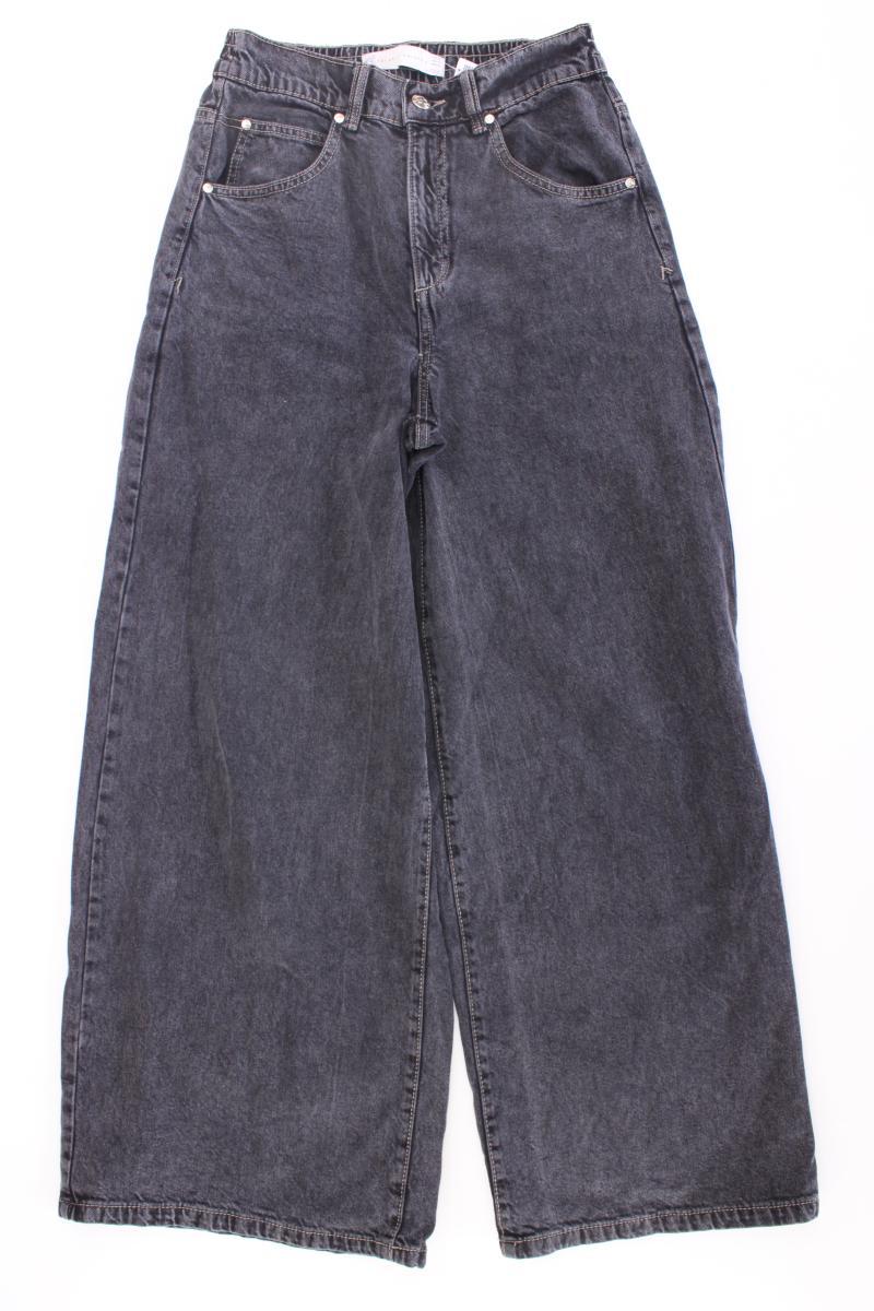 Bershka Wide Leg Jeans Gr. 36 grau aus Baumwolle