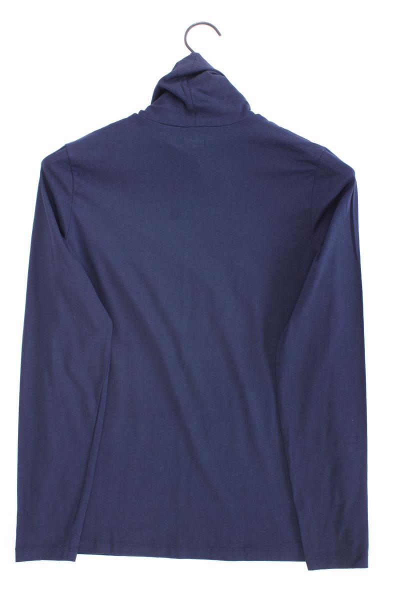 Lands' End Rollkragenshirt für Herren Gr. M Langarm blau aus Baumwolle