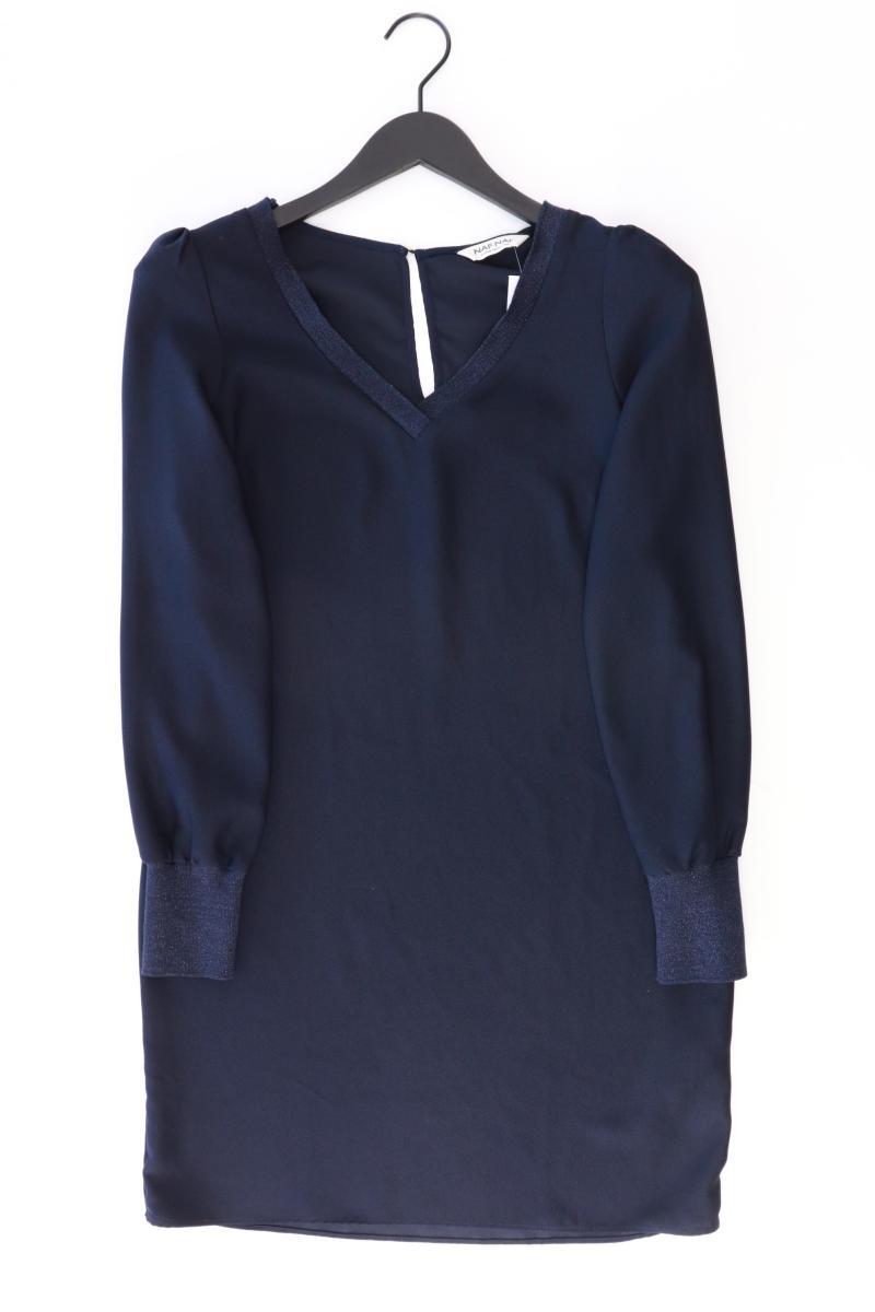 NAF NAF Langarmkleid Gr. 36 blau aus Polyester
