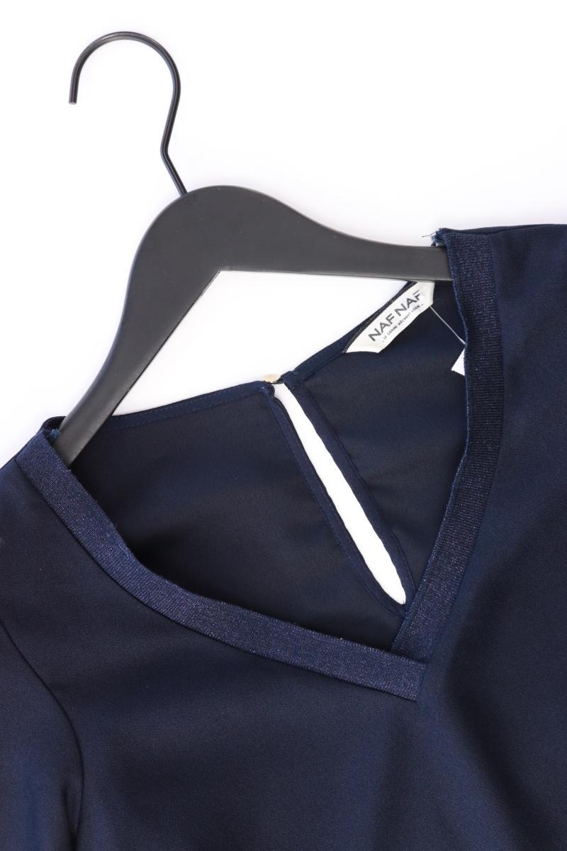 NAF NAF Langarmkleid Gr. 36 blau aus Polyester