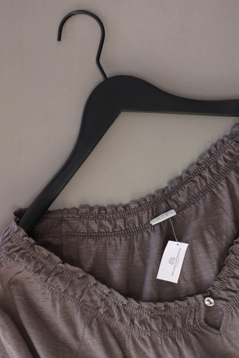 Gina Laura Regular Bluse Gr. M 3/4 Ärmel mit Carmen-Ausschnitt braun