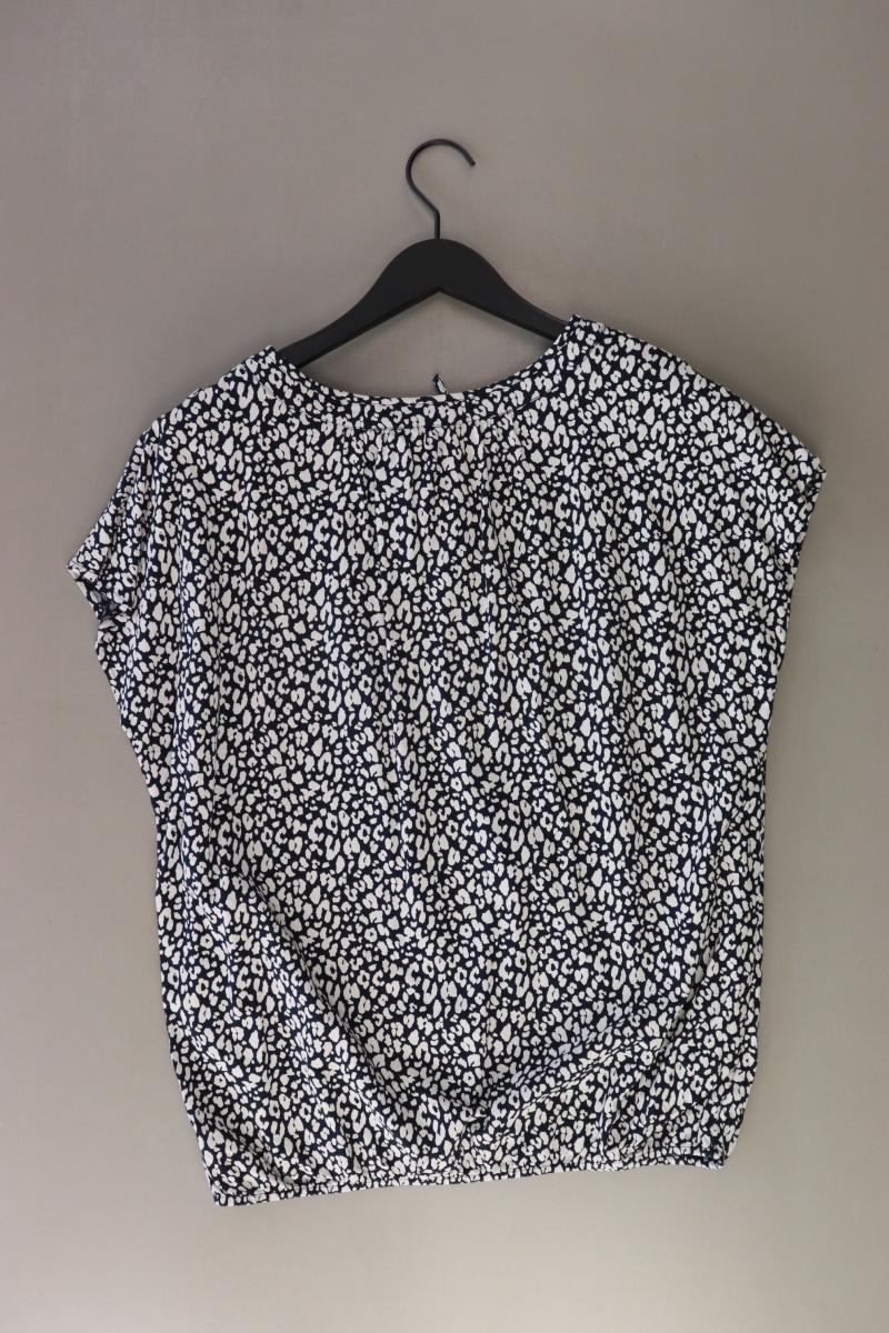 Tom Tailor Kurzarmbluse Gr. 40 mit Tierdruck blau