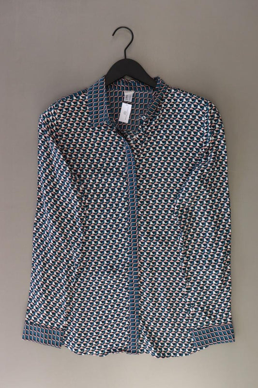 Heine Langarmbluse Gr. 38 blau aus Viskose