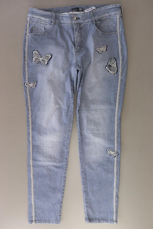 Gardeur Straight Jeans Gr. 44 gestreift blau aus Baumwolle