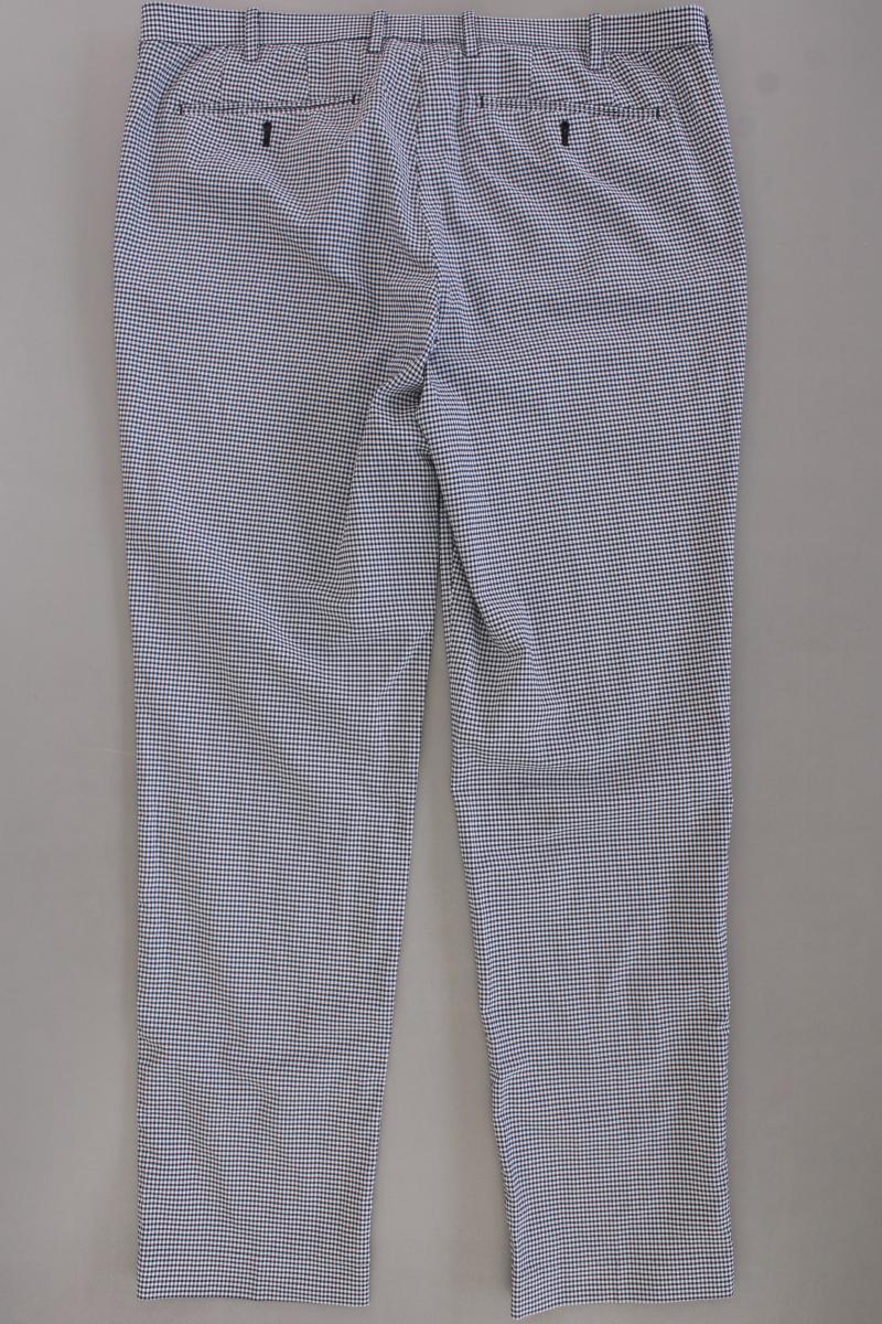 Uniqlo Chinohose für Herren Gr. W38/L34 kariert blau aus Polyester