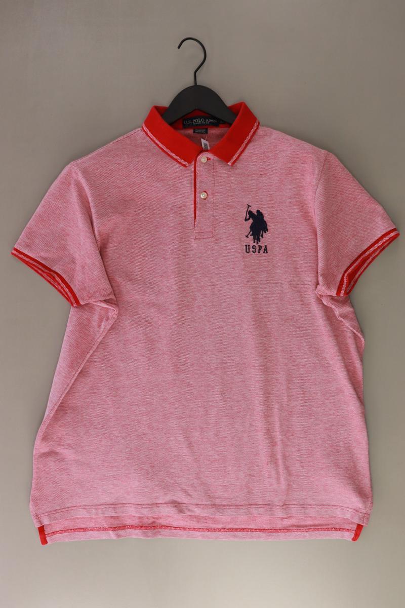 U.S. Polo Assn Poloshirt für Herren Gr. XL Kurzarm rot aus Baumwolle