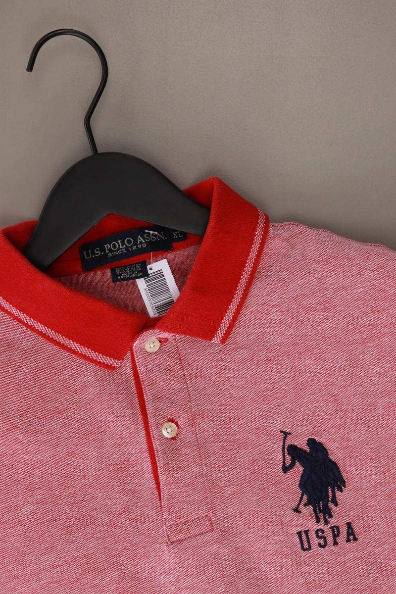 U.S. Polo Assn Poloshirt für Herren Gr. XL Kurzarm rot aus Baumwolle