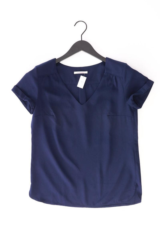 Camieu Kurzarmbluse Gr. 36 blau aus Polyester