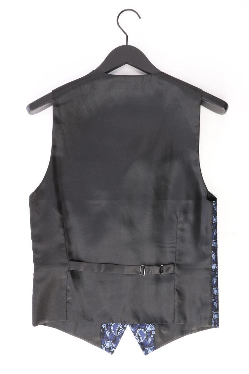 Dobell Regular Weste für Herren Gr. 44 mit Paisleymuster blau aus Polyester