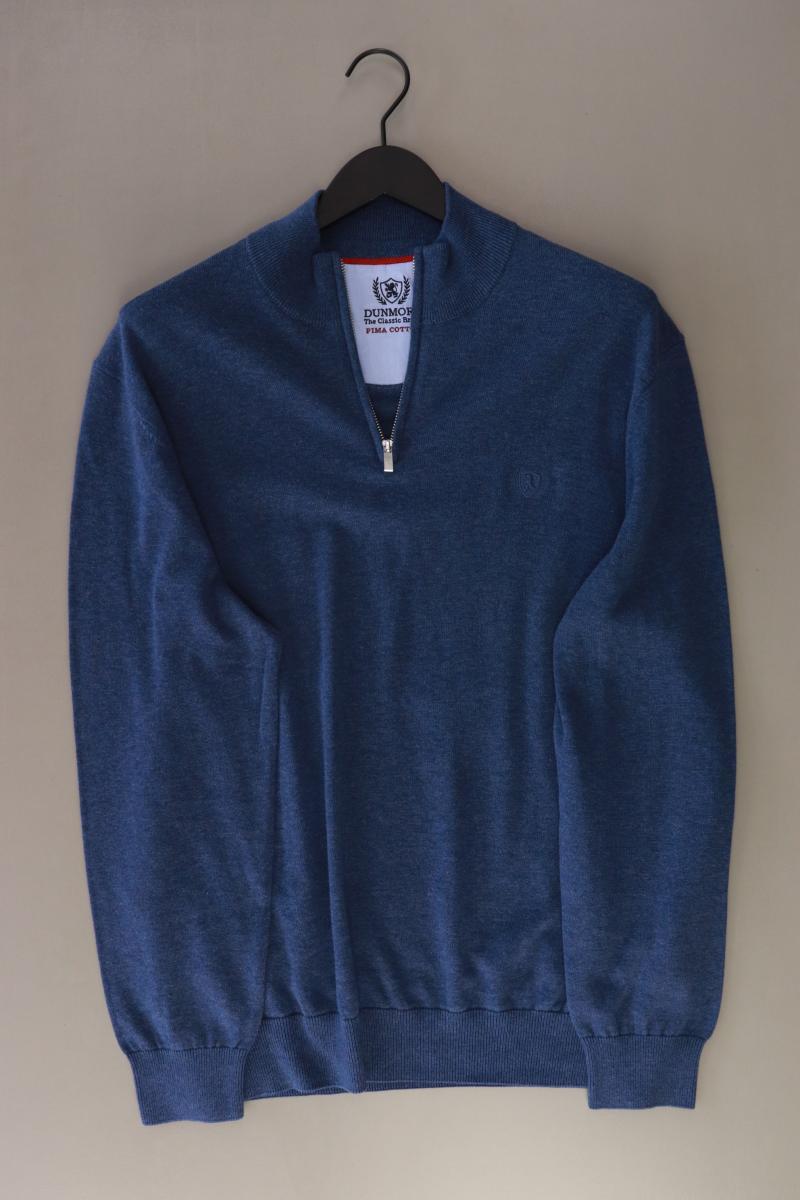 Dunmore Feinstrickpullover für Herren Gr. XXL blau aus Baumwolle