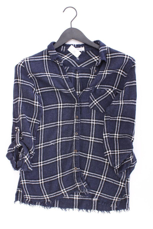 Mango Karobluse Gr. S kariert 3/4 Ärmel blau