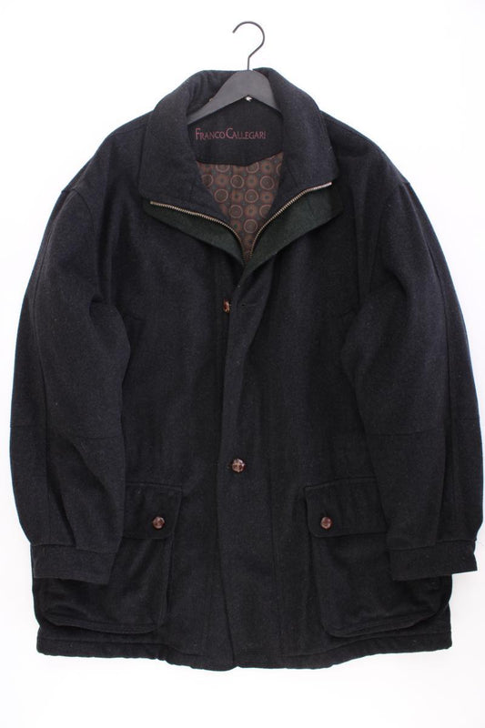 Franco Callegari Lange Jacke für Herren Gr. 58 Vintage grau aus Baumwolle