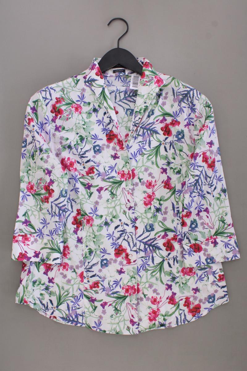 Franco Callegari Classic Bluse Gr. 42 mit Blumenmuster 3/4 Ärmel mehrfarbig