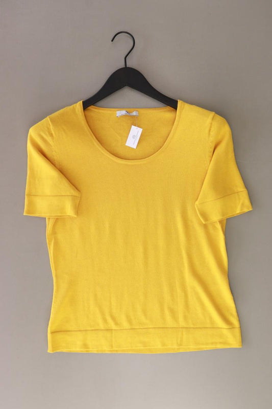 Peter Hahn Strickshirt Gr. 40 Kurzarm gelb aus Baumwolle