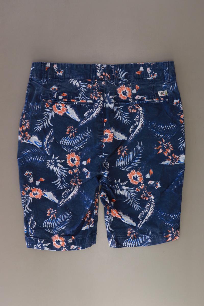 Petrol Industries Shorts für Herren Gr. L mit Blumenmuster blau aus Baumwolle