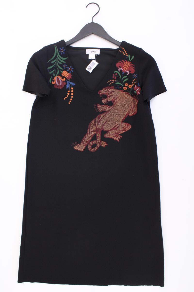 Heine Kurzarmkleid Gr. 36 neuwertig schwarz aus Polyester