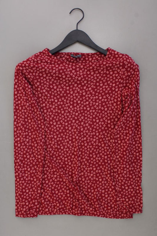 Montego Shirt mit Kleeblattmuster Gr. M Langarm rot aus Baumwolle