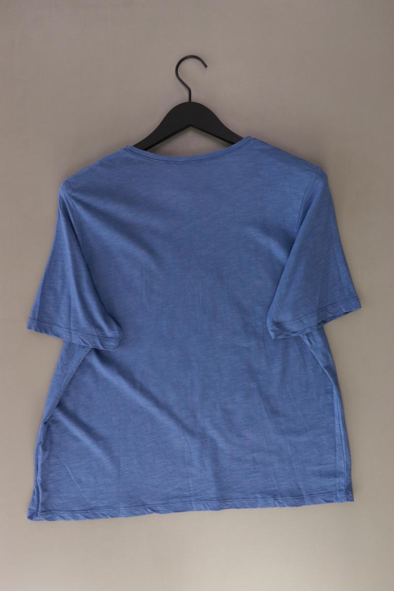 BARBARA LEBEK T-Shirt Gr. 46 Kurzarm mit Pailletten blau