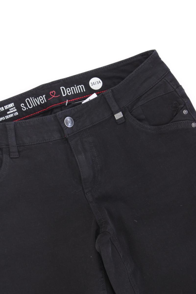 s.Oliver Skinny Jeans Gr. 34/L34 schwarz aus Baumwolle