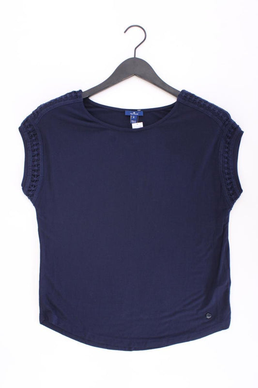 Tom Tailor T-Shirt Gr. S Kurzarm blau aus Viskose