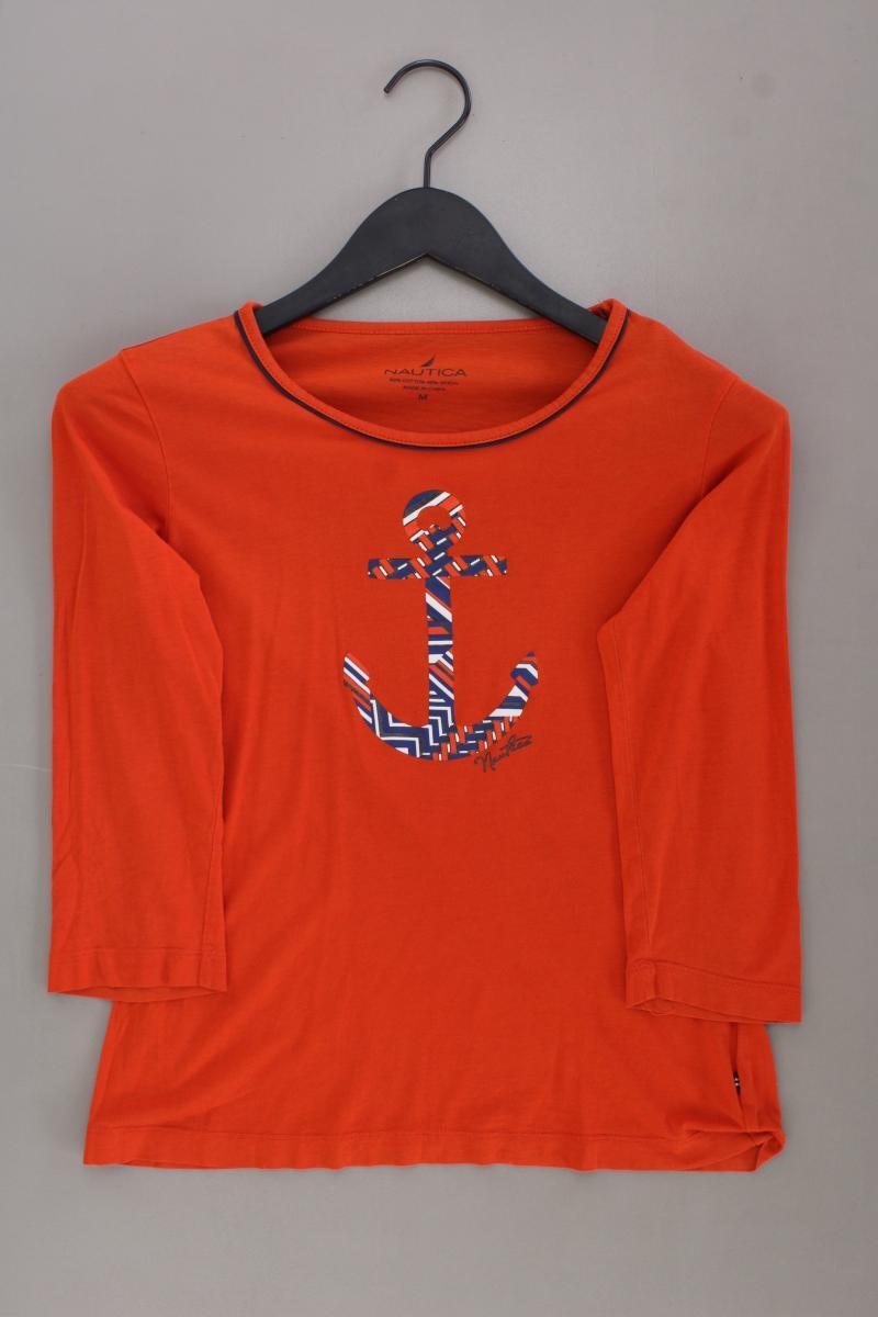 Nautica Printshirt Gr. M 3/4 Ärmel orange aus Baumwolle