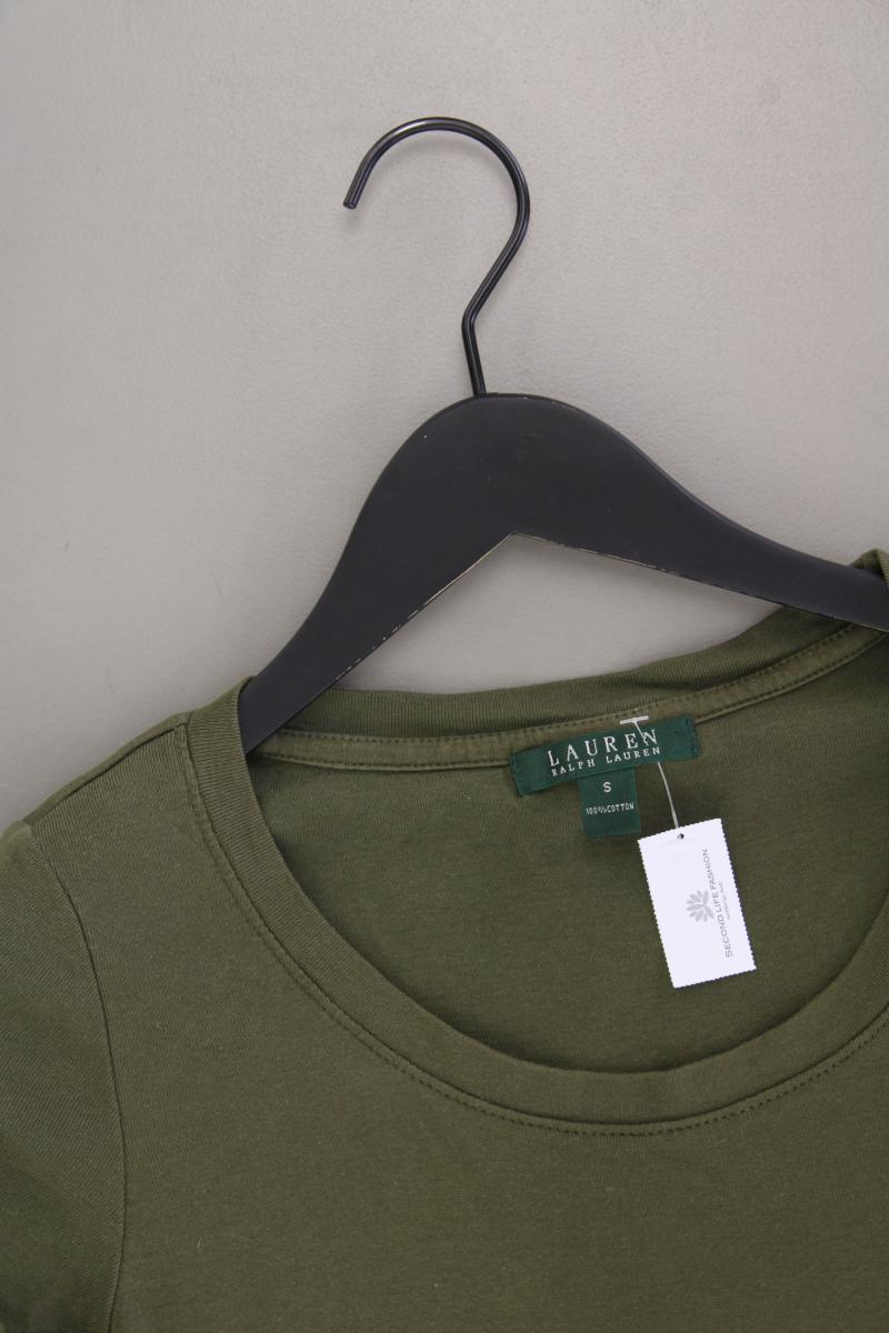 LAUREN Ralph Lauren T-Shirt Gr. S Kurzarm olivgrün aus Baumwolle