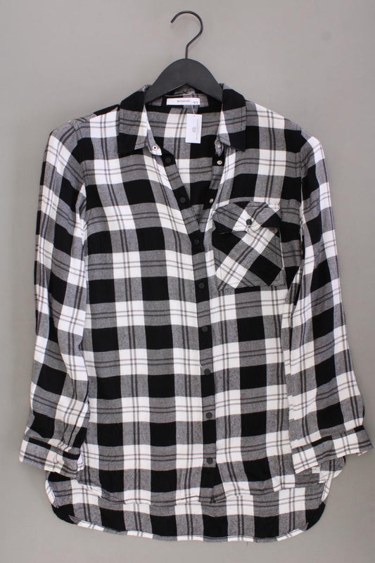 Reserved Karobluse Gr. 34 kariert Langarm schwarz aus Viskose