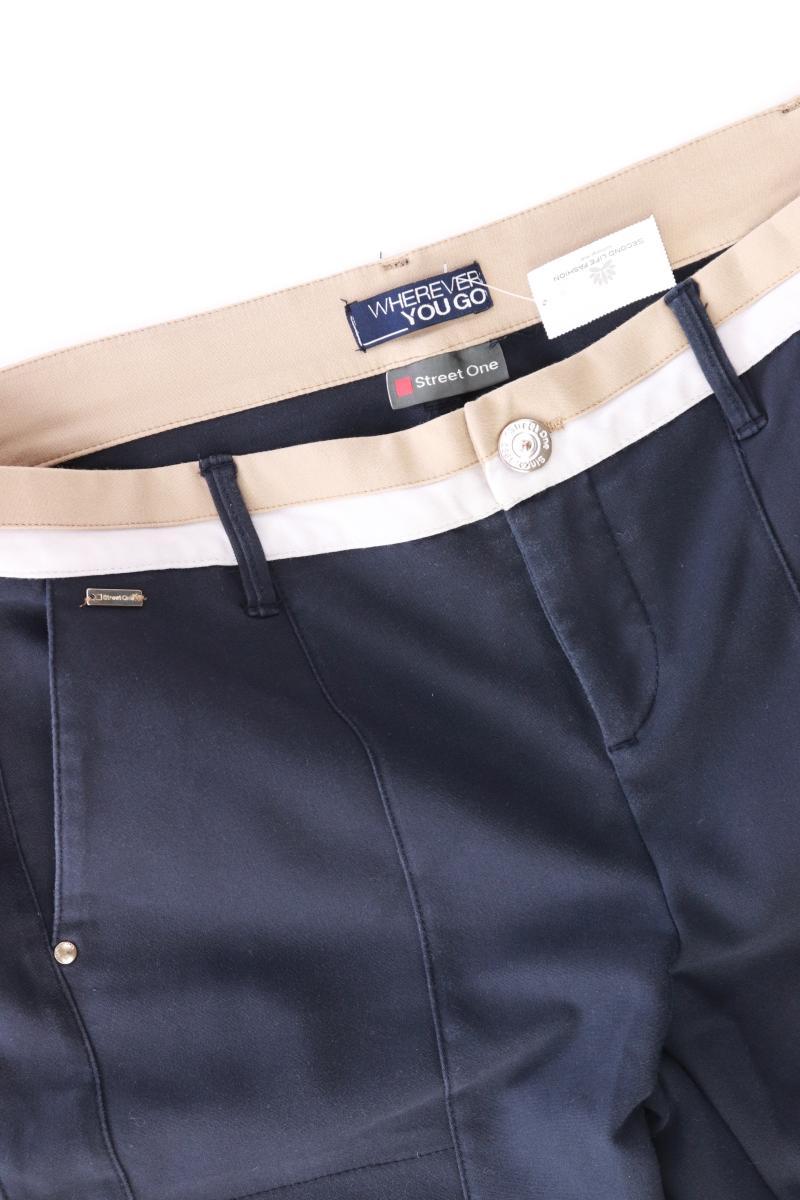 Street One Stoffhose Gr. 40 blau aus Baumwolle