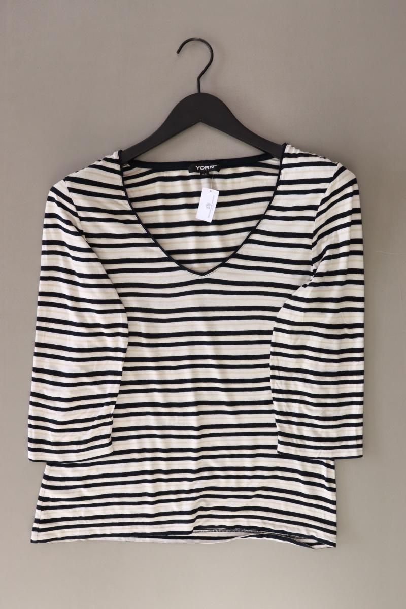 YORN Ringelshirt Gr. 40 gestreift 3/4 Ärmel creme aus Viskose