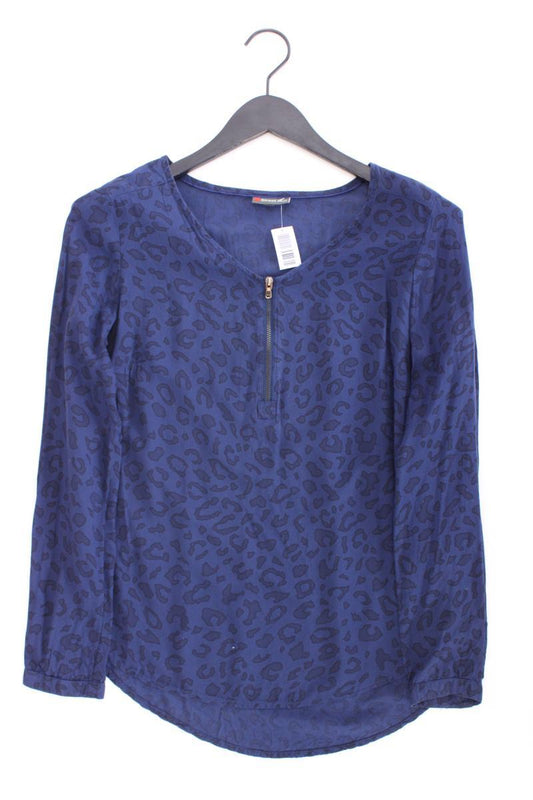 Street One Langarmbluse Gr. 36 mit Tierdruck blau aus Viskose